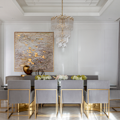 Monochromatic dining room